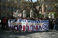 Manifestacin estudiantil contra el Espacio Europeo de Educacin Superior