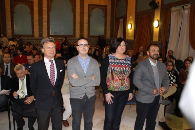 De izquierda a derecha, Rafael Jordano, Paco Morales, Celia Jiménez y Kisko García