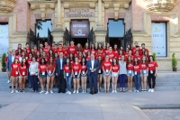 Todos los participantes del Campus en el Rectorado de la Universidad de Córdoba.