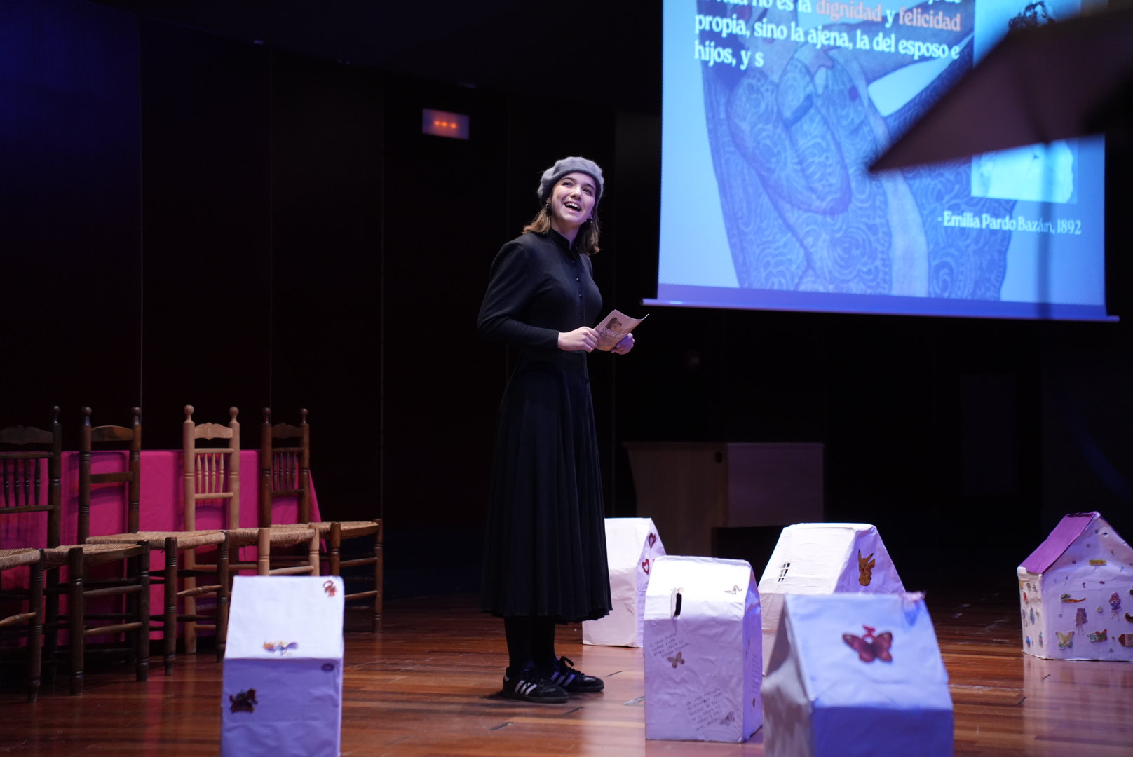 La actriz Ana Lovera en el papel de Hildegart Rodríguez