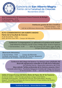 Cartel con las actividades.