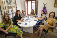 Un momento de la reunión del jurado.