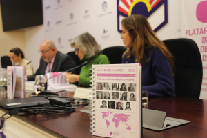 De izda. a dcha., Sara Pinzi, Manuel Torralbo, Rafaela Pastor y Lourdes Pastor, durante la presentación de la agenda.