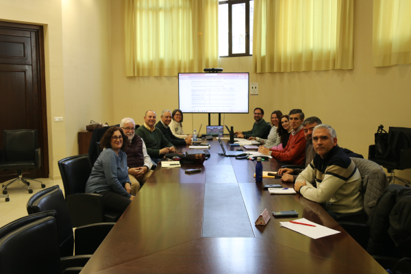 Integrantes de la comisión informativa durante la reunión del pasado viernes.