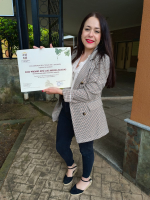 María Ángeles Varo con el premio.
