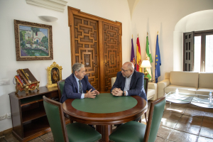 Salvador Fuentes y Manuel Torralbo durante la reunión mantenida a finales de la semana pasada.