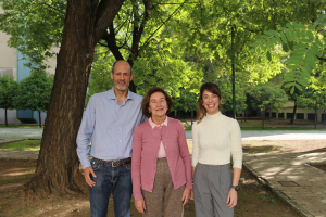 Ángel Llamas, Aurora Galván y Victoria Calatrava, equipo autor del trabajo 