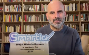 El profesor José Carlos Ruiz, con elpremio Smartick a la Mejor Historia Docente 2024