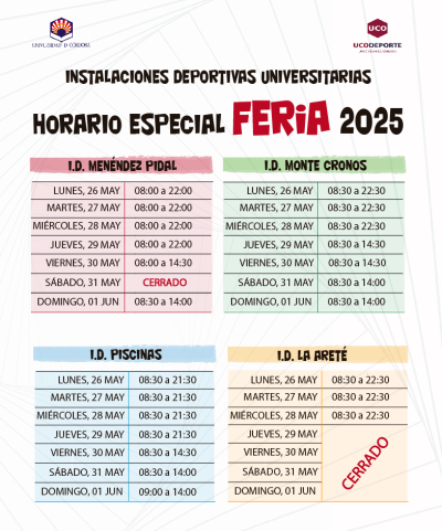 Horario especial de Feria.