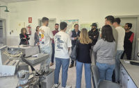 Los estudiantes durante su visita al Parque.
