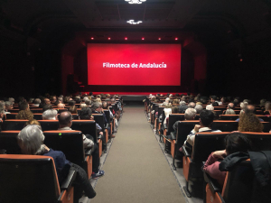 Vista de la sala de la Filmoteca que acogió la proyección.