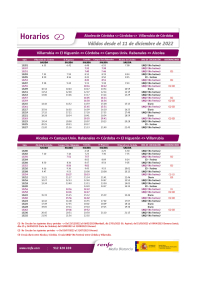 Foto de los horarios.