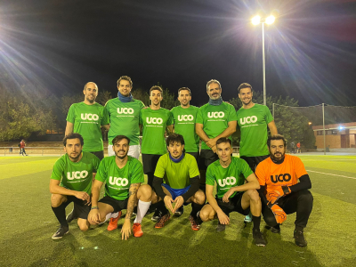 Foto del equipo UCO antes de uno de los encuentros de la temporada 23/24.
