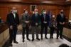 Foto de familia de líderes institucionales asistentes al acto de apoyo a la candidatura de Córdoba como base logística del Ejército de Tierra.