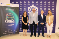 Autoridades de la UCO junto al CEO del Palacio de Congresos.