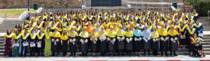 Foto de familia de los graduados en Medicina.