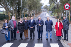 Autoridades políticas y académicas que han visitado hoy las obras finalizadas de la fase 1A.